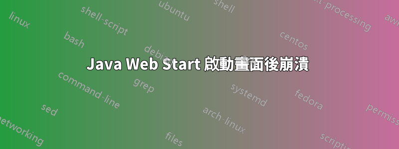Java Web Start 啟動畫面後崩潰