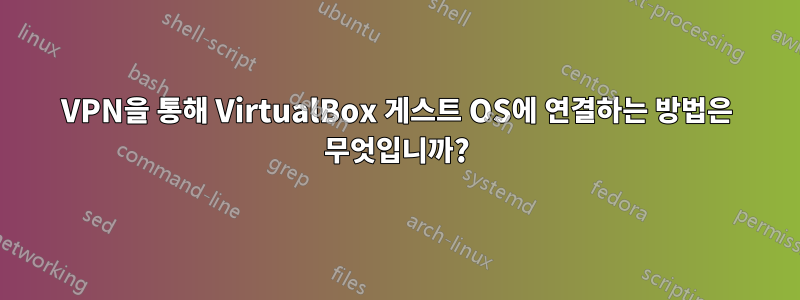 VPN을 통해 VirtualBox 게스트 OS에 연결하는 방법은 무엇입니까?