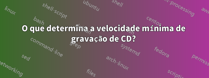 O que determina a velocidade mínima de gravação de CD?