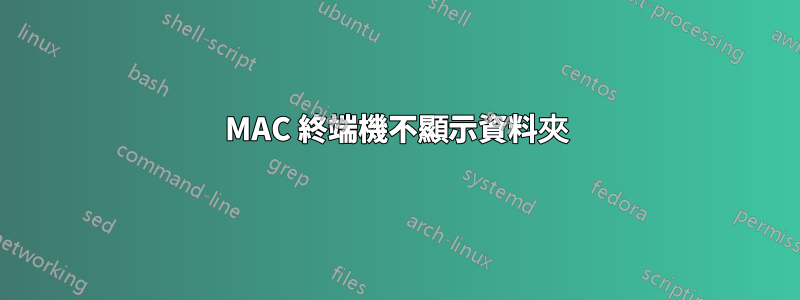 MAC 終端機不顯示資料夾
