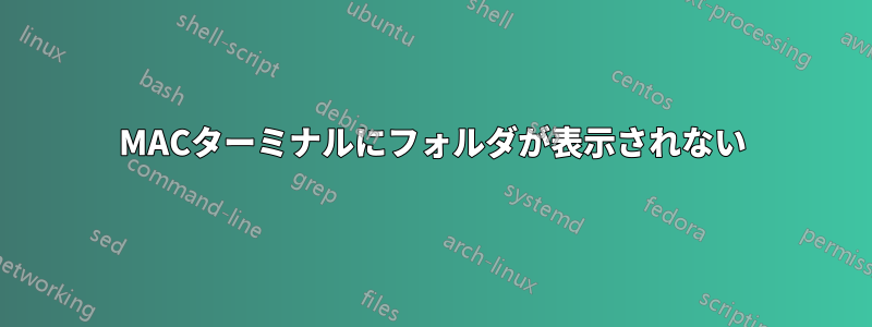 MACターミナルにフォルダが表示されない