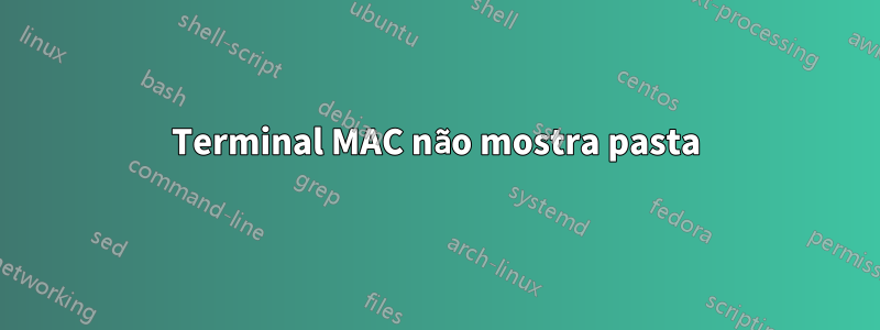 Terminal MAC não mostra pasta