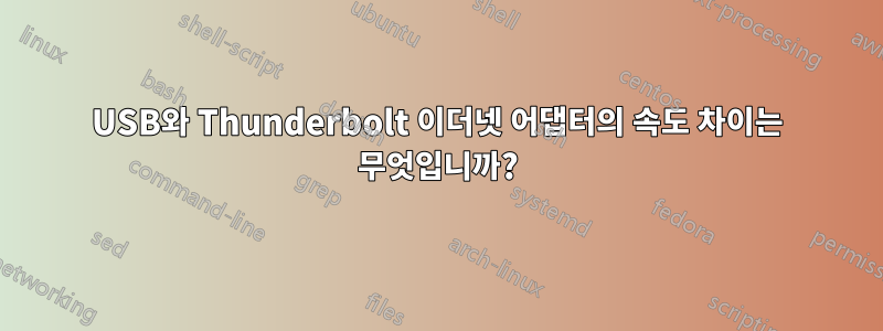 USB와 Thunderbolt 이더넷 어댑터의 속도 차이는 무엇입니까?