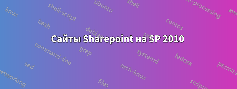 Сайты Sharepoint на SP 2010