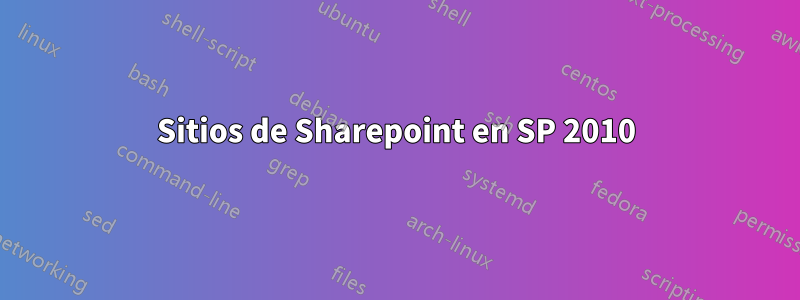 Sitios de Sharepoint en SP 2010