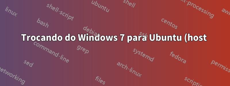 Trocando do Windows 7 para Ubuntu (host) e Windows 7 VM no mesmo hardware