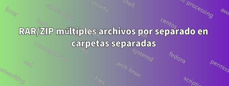 RAR/ZIP múltiples archivos por separado en carpetas separadas