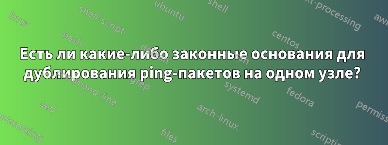 Есть ли какие-либо законные основания для дублирования ping-пакетов на одном узле?