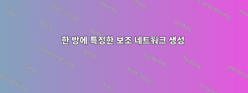 한 방에 특정한 보조 네트워크 생성