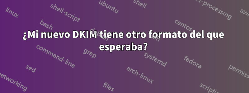 ¿Mi nuevo DKIM tiene otro formato del que esperaba?
