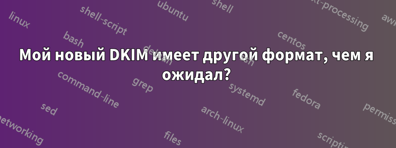 Мой новый DKIM имеет другой формат, чем я ожидал?
