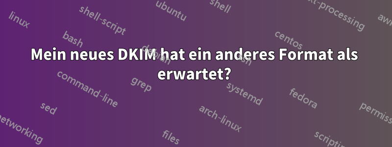Mein neues DKIM hat ein anderes Format als erwartet?
