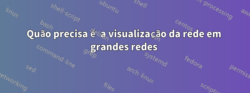 Quão precisa é a visualização da rede em grandes redes