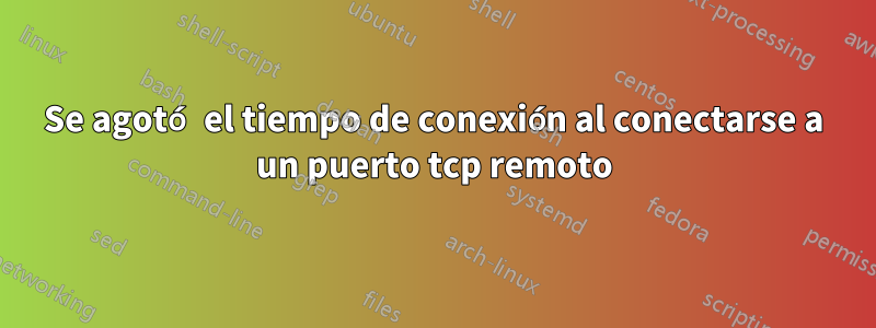 Se agotó el tiempo de conexión al conectarse a un puerto tcp remoto