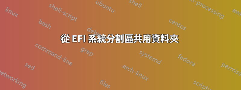 從 EFI 系統分割區共用資料夾