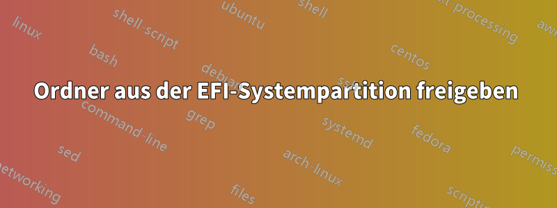 Ordner aus der EFI-Systempartition freigeben