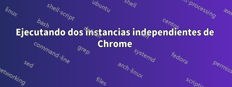 Ejecutando dos instancias independientes de Chrome