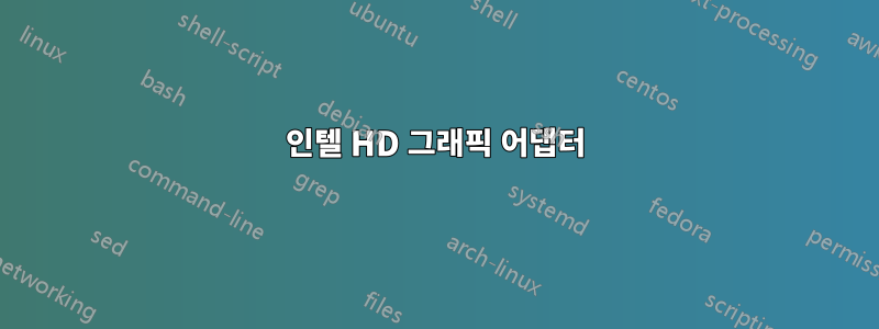 인텔 HD 그래픽 어댑터