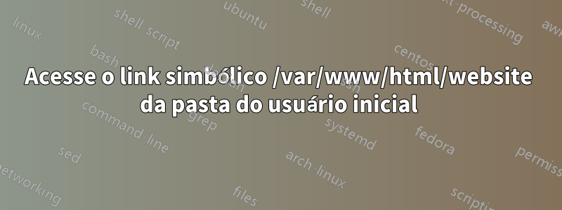 Acesse o link simbólico /var/www/html/website da pasta do usuário inicial