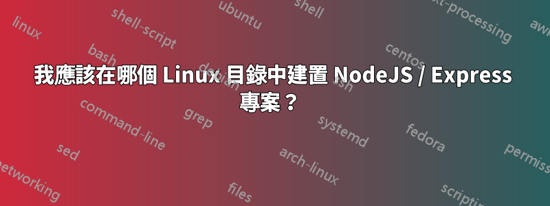 我應該在哪個 Linux 目錄中建置 NodeJS / Express 專案？ 