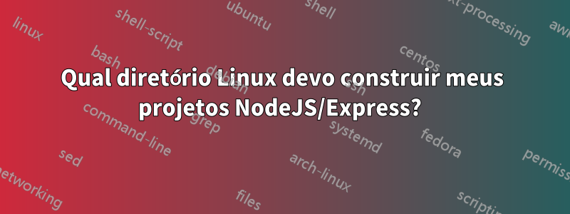 Qual diretório Linux devo construir meus projetos NodeJS/Express? 