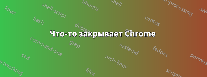 Что-то закрывает Chrome