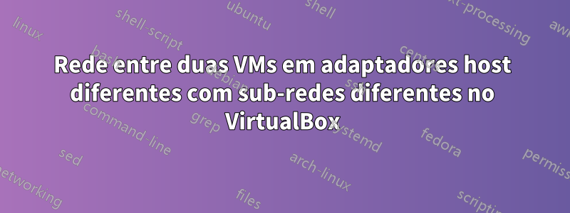 Rede entre duas VMs em adaptadores host diferentes com sub-redes diferentes no VirtualBox