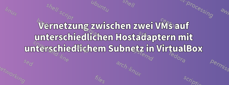 Vernetzung zwischen zwei VMs auf unterschiedlichen Hostadaptern mit unterschiedlichem Subnetz in VirtualBox