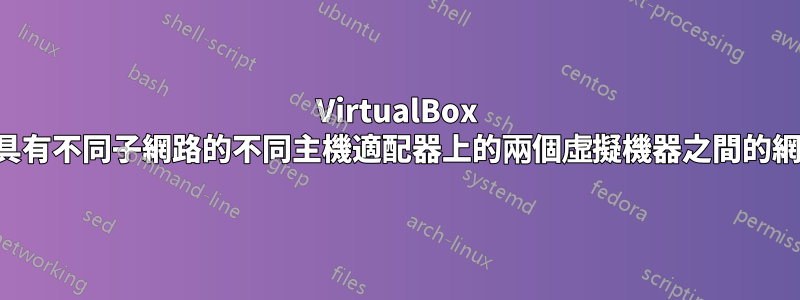 VirtualBox 中具有不同子網路的不同主機適配器上的兩個虛擬機器之間的網絡