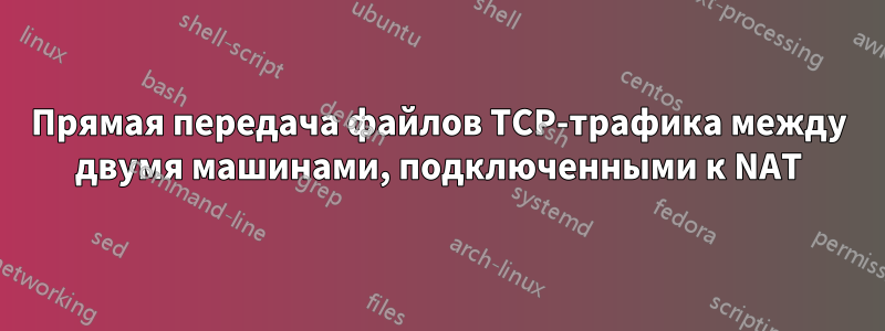 Прямая передача файлов TCP-трафика между двумя машинами, подключенными к NAT