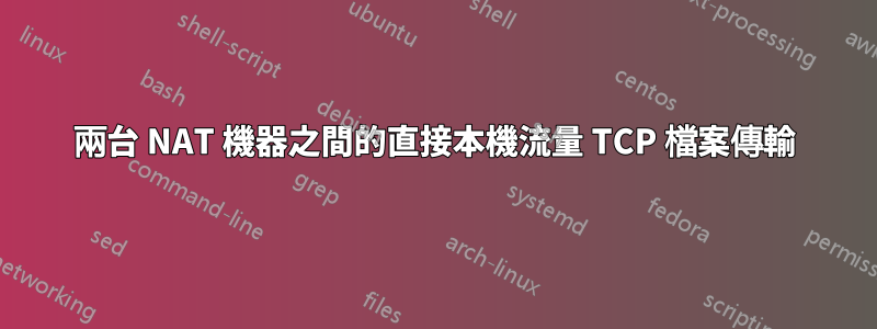 兩台 NAT 機器之間的直接本機流量 TCP 檔案傳輸