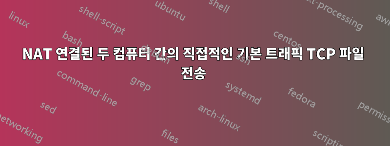 NAT 연결된 두 컴퓨터 간의 직접적인 기본 트래픽 TCP 파일 전송