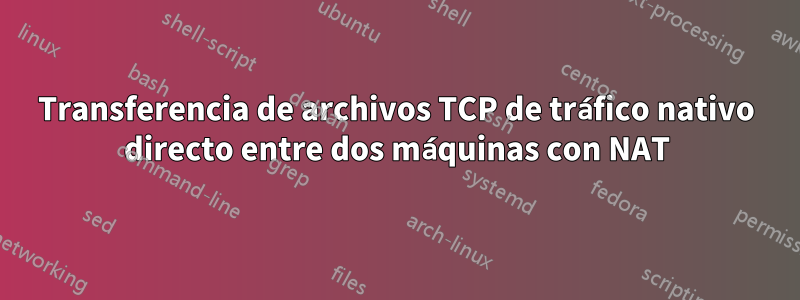 Transferencia de archivos TCP de tráfico nativo directo entre dos máquinas con NAT