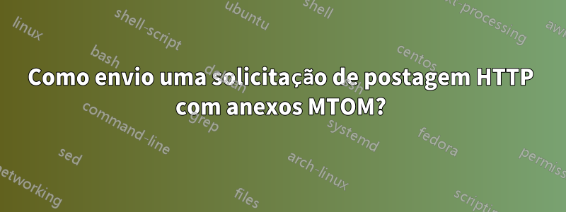 Como envio uma solicitação de postagem HTTP com anexos MTOM?