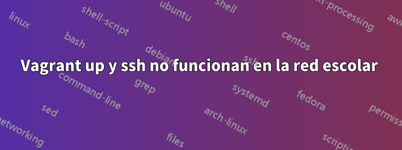 Vagrant up y ssh no funcionan en la red escolar