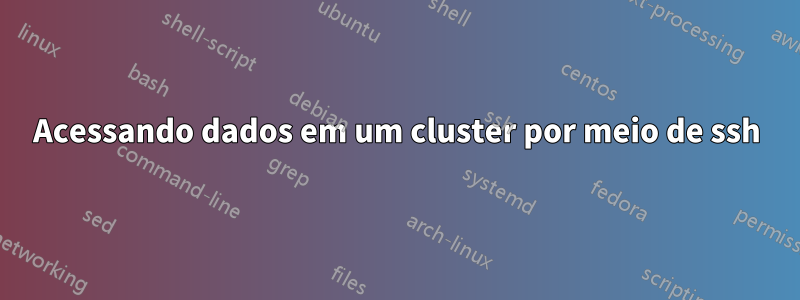 Acessando dados em um cluster por meio de ssh