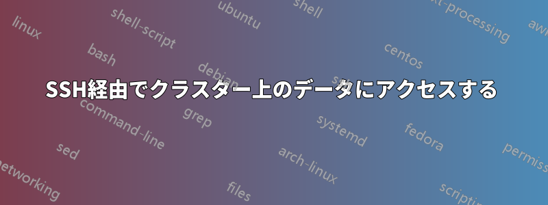 SSH経由でクラスター上のデータにアクセスする