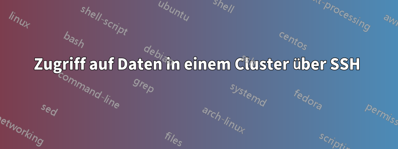 Zugriff auf Daten in einem Cluster über SSH