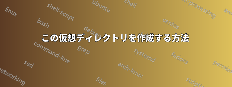 この仮想ディレクトリを作成する方法