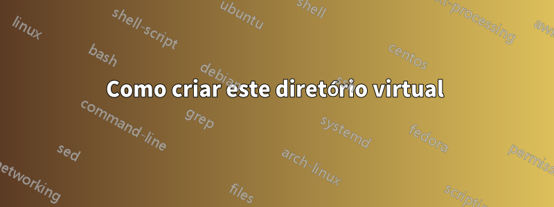 Como criar este diretório virtual