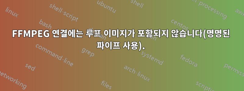 FFMPEG 연결에는 루프 이미지가 포함되지 않습니다(명명된 파이프 사용).