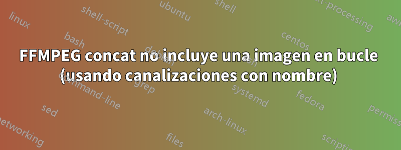 FFMPEG concat no incluye una imagen en bucle (usando canalizaciones con nombre)
