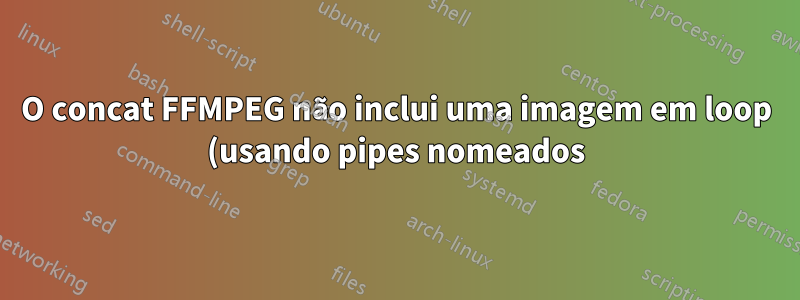 O concat FFMPEG não inclui uma imagem em loop (usando pipes nomeados)