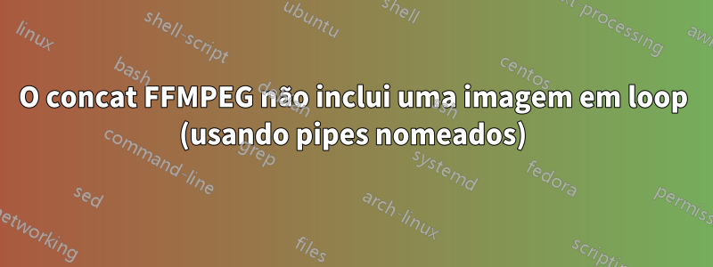 O concat FFMPEG não inclui uma imagem em loop (usando pipes nomeados)