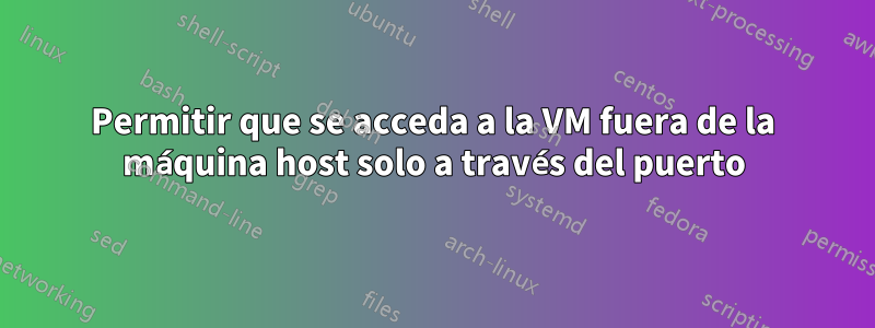 Permitir que se acceda a la VM fuera de la máquina host solo a través del puerto