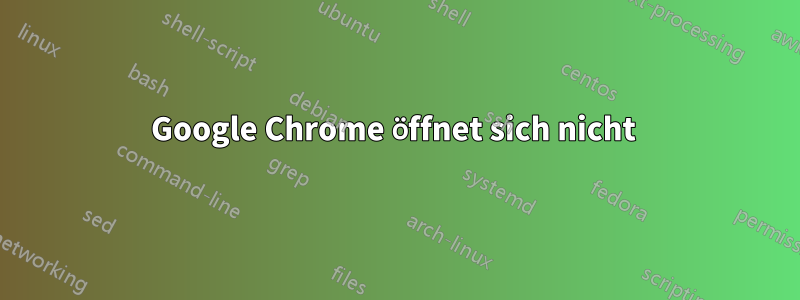 Google Chrome öffnet sich nicht 