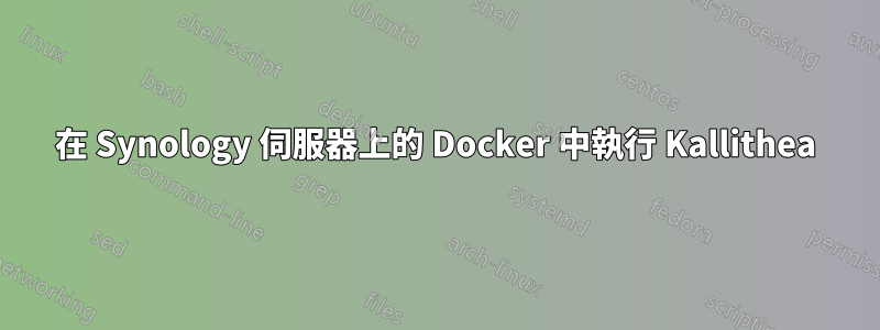 在 Synology 伺服器上的 Docker 中執行 Kallithea