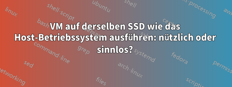 VM auf derselben SSD wie das Host-Betriebssystem ausführen: nützlich oder sinnlos?