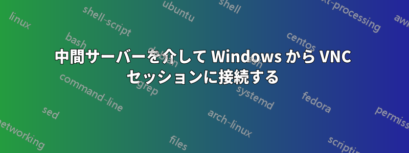 中間サーバーを介して Windows から VNC セッションに接続する