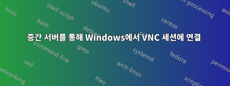 중간 서버를 통해 Windows에서 VNC 세션에 연결